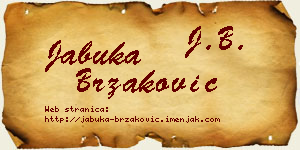 Jabuka Brzaković vizit kartica